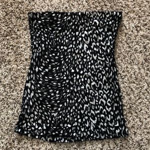 Body Central Silver/black tube top